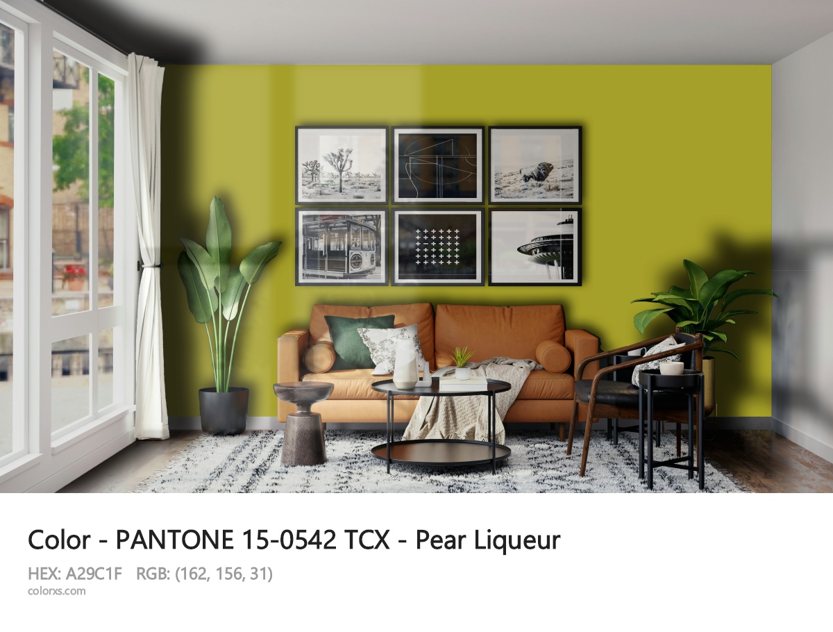 PANTONE 15-0542 TCX - Pear Liqueur CMS modern minimalist living room interior