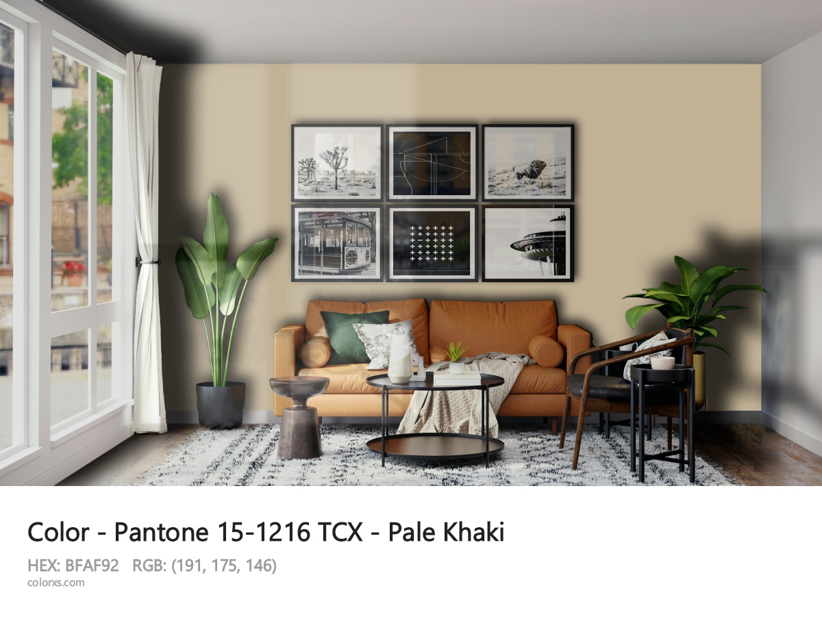 Pantone 15-1216 TCX - Pale Khaki CMS modern minimalist living room interior
