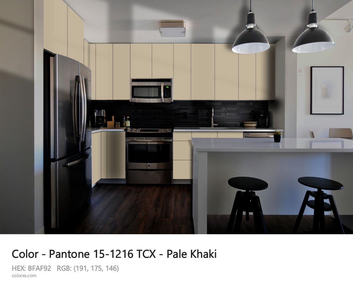 Pantone 15-1216 TCX - Pale Khaki CMS modular kitchen design