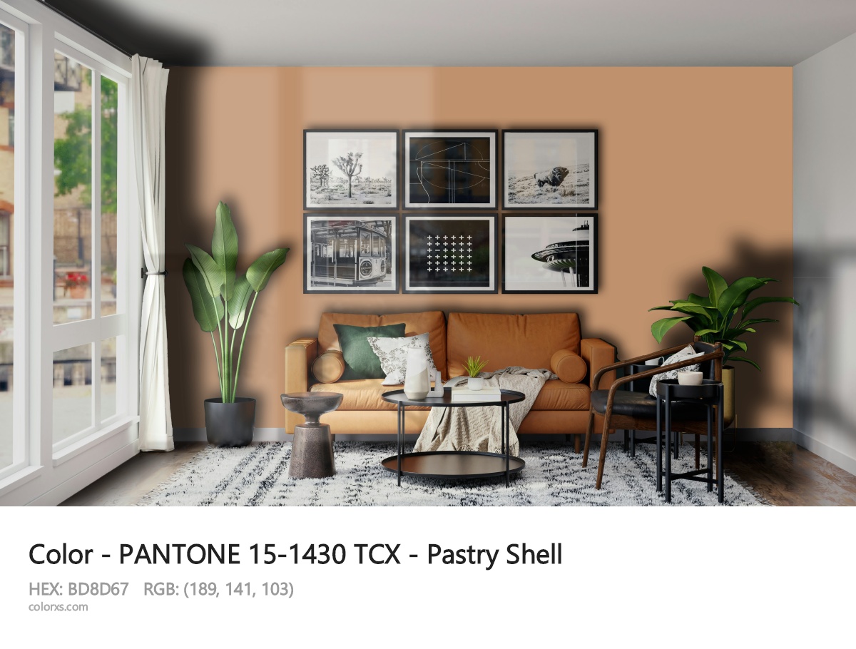 About PANTONE 15-1430 TCX - Pastry Shell color - its meaning and example