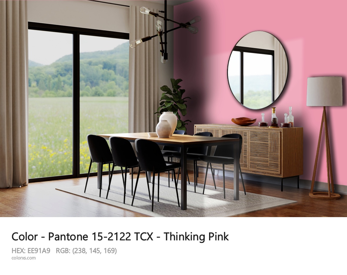 Pantone 15-2122 TCX - Thinking Pink CMS dining room design