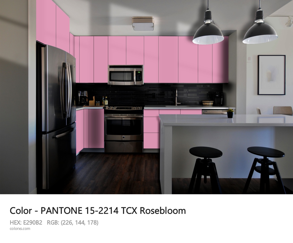 PANTONE 15-2214 TCX Rosebloom CMS modular kitchen design