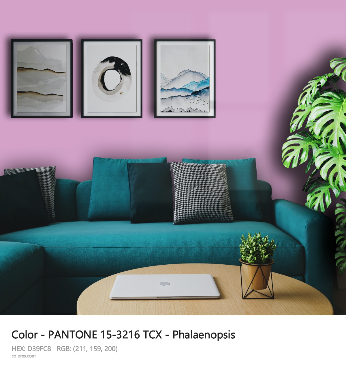PANTONE 15-3216 TCX - Phalaenopsis CMS cozy coffee corner interior