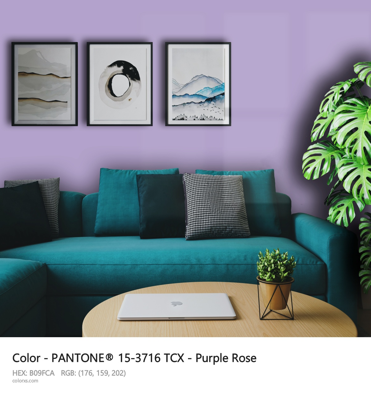 PANTONE® 15-3716 TCX - Purple Rose CMS cozy coffee corner interior
