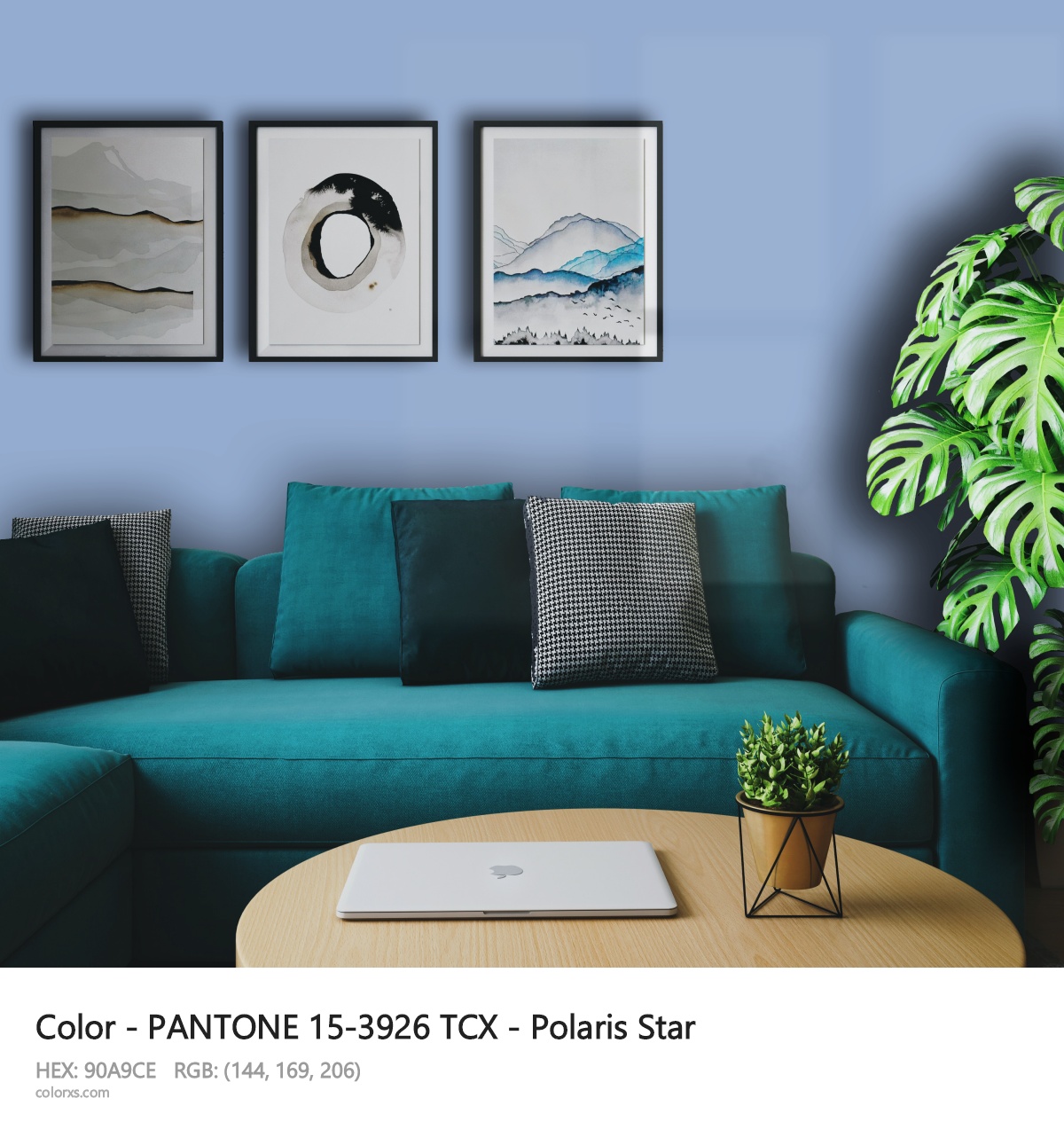 PANTONE 15-3926 TCX - Polaris Star CMS cozy coffee corner interior
