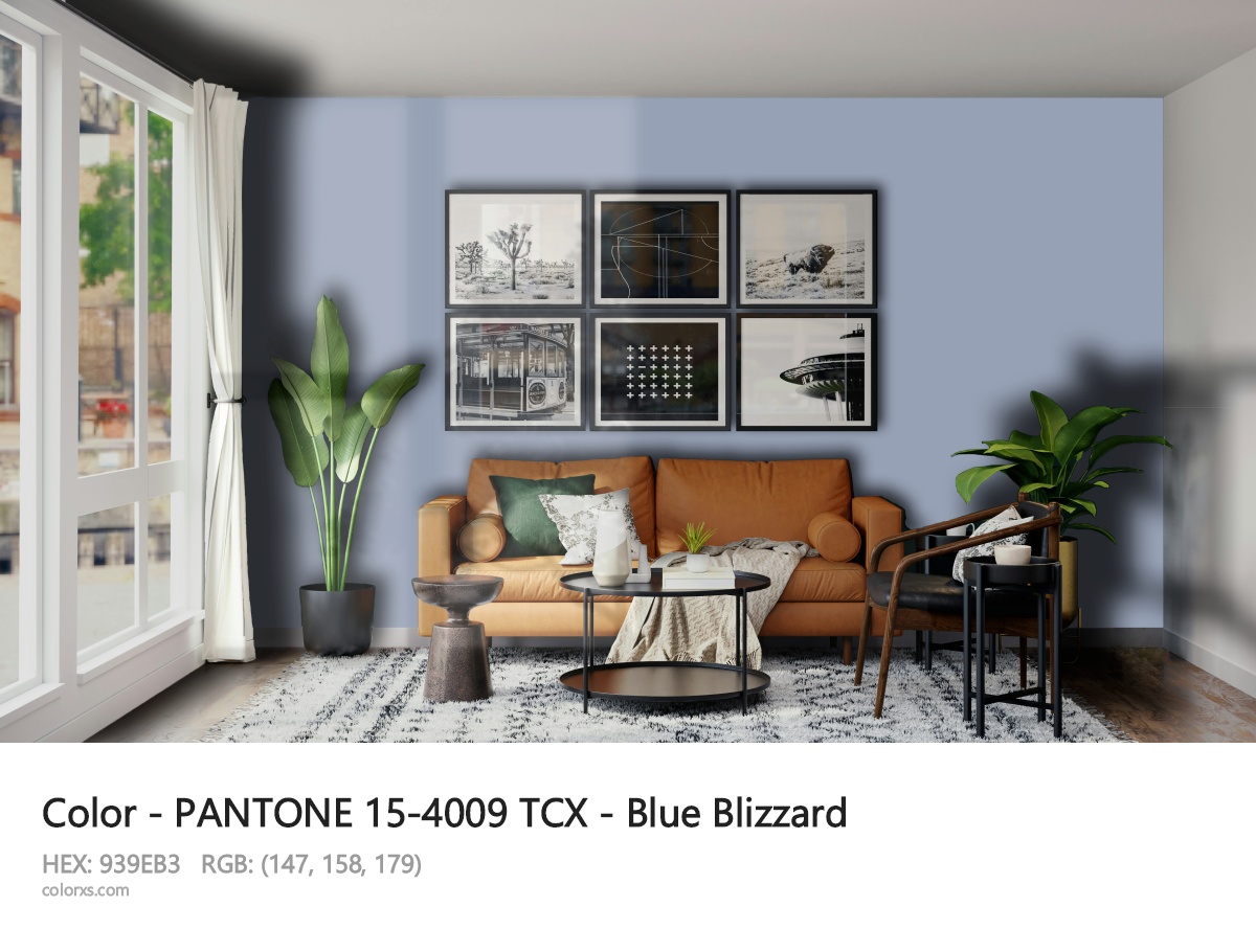 PANTONE 15-4009 TCX - Blue Blizzard CMS modern minimalist living room interior