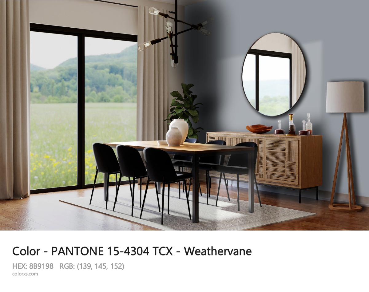 PANTONE 15-4304 TCX - Weathervane CMS dining room design