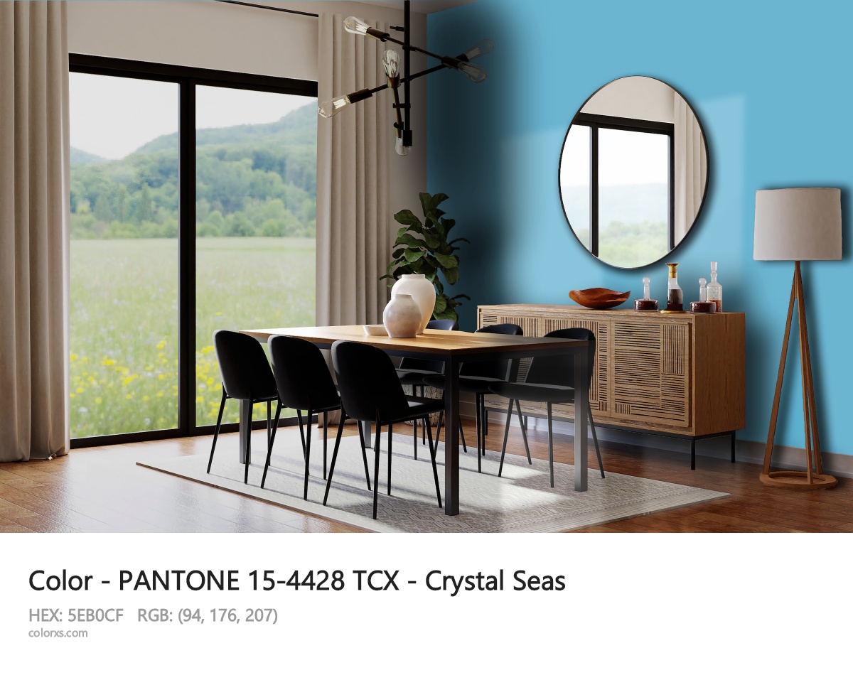 PANTONE 15-4428 TCX - Crystal Seas CMS dining room design