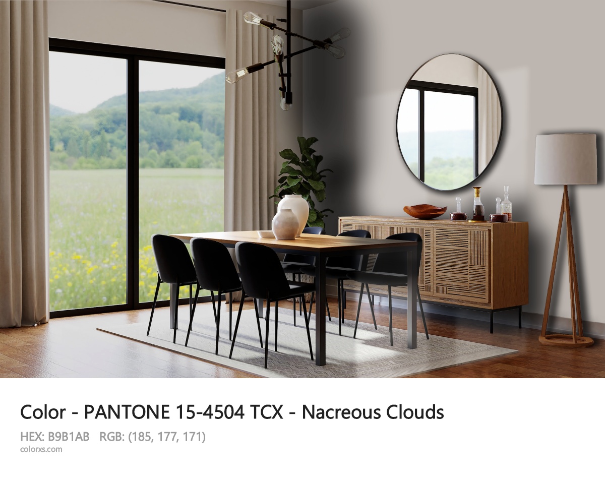 PANTONE 15-4504 TCX - Nacreous Clouds CMS dining room design