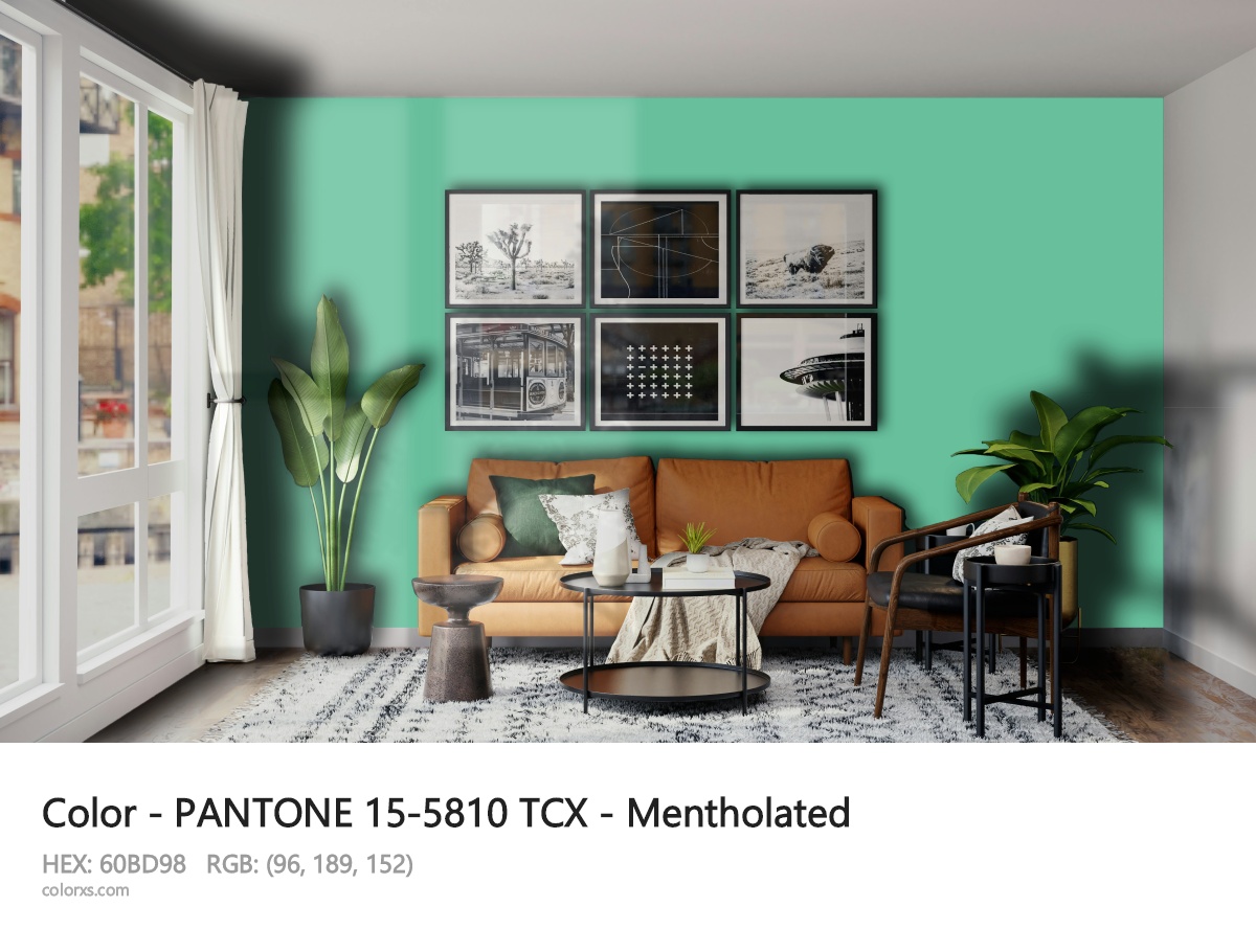 PANTONE 15-5810 TCX - Mentholated CMS modern minimalist living room interior