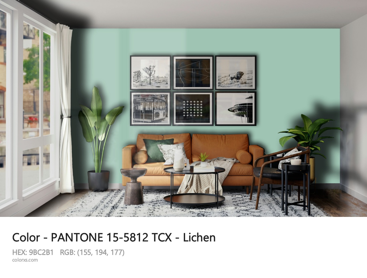 About PANTONE 15-5812 TCX - Lichen color - its meaning and example
