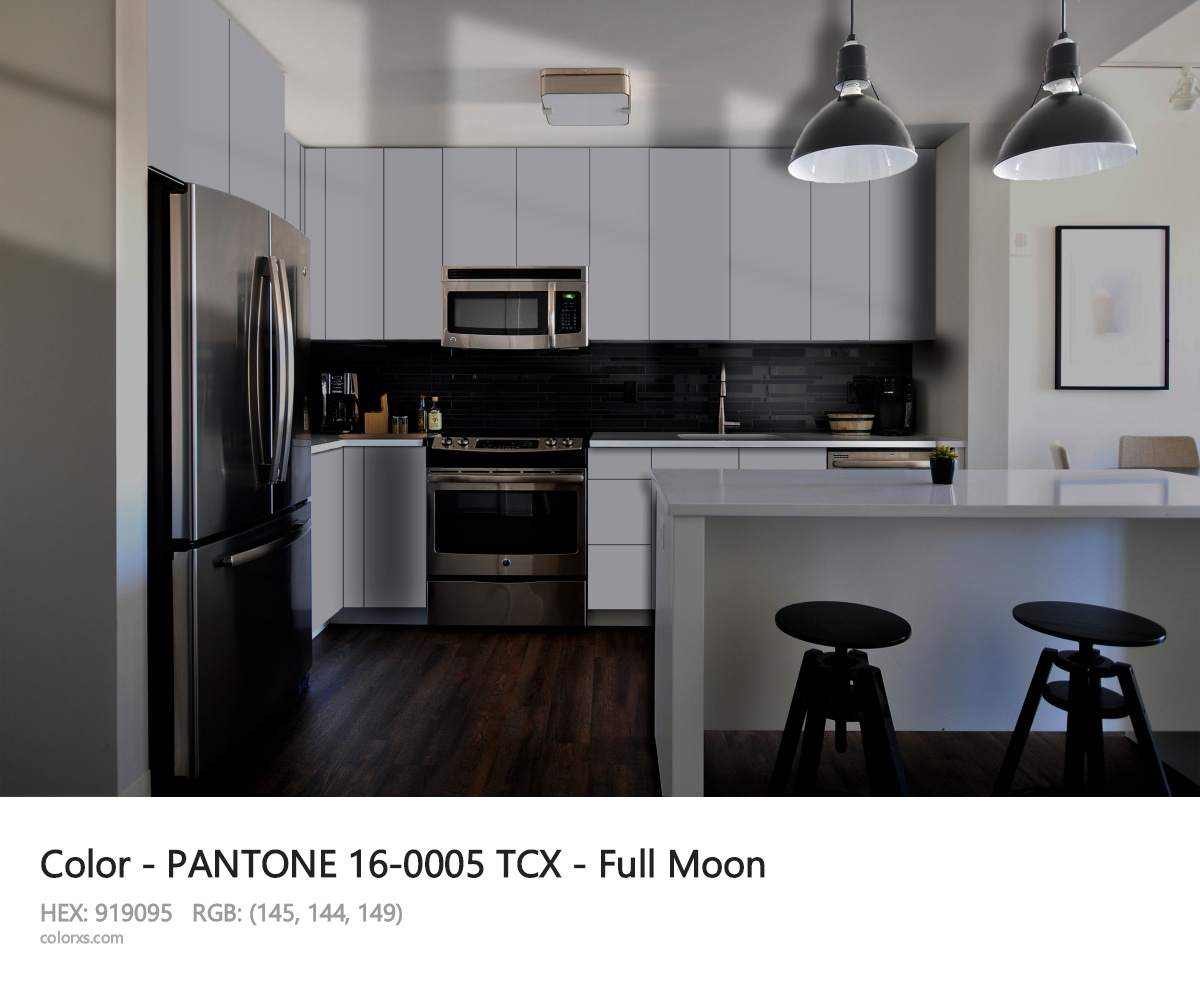 PANTONE 16-0005 TCX - Full Moon CMS modular kitchen design