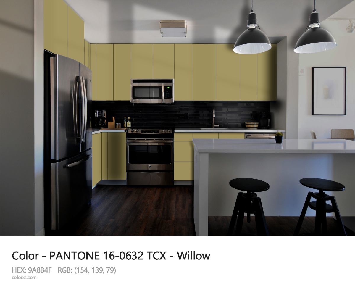 PANTONE 16-0632 TCX - Willow CMS modular kitchen design