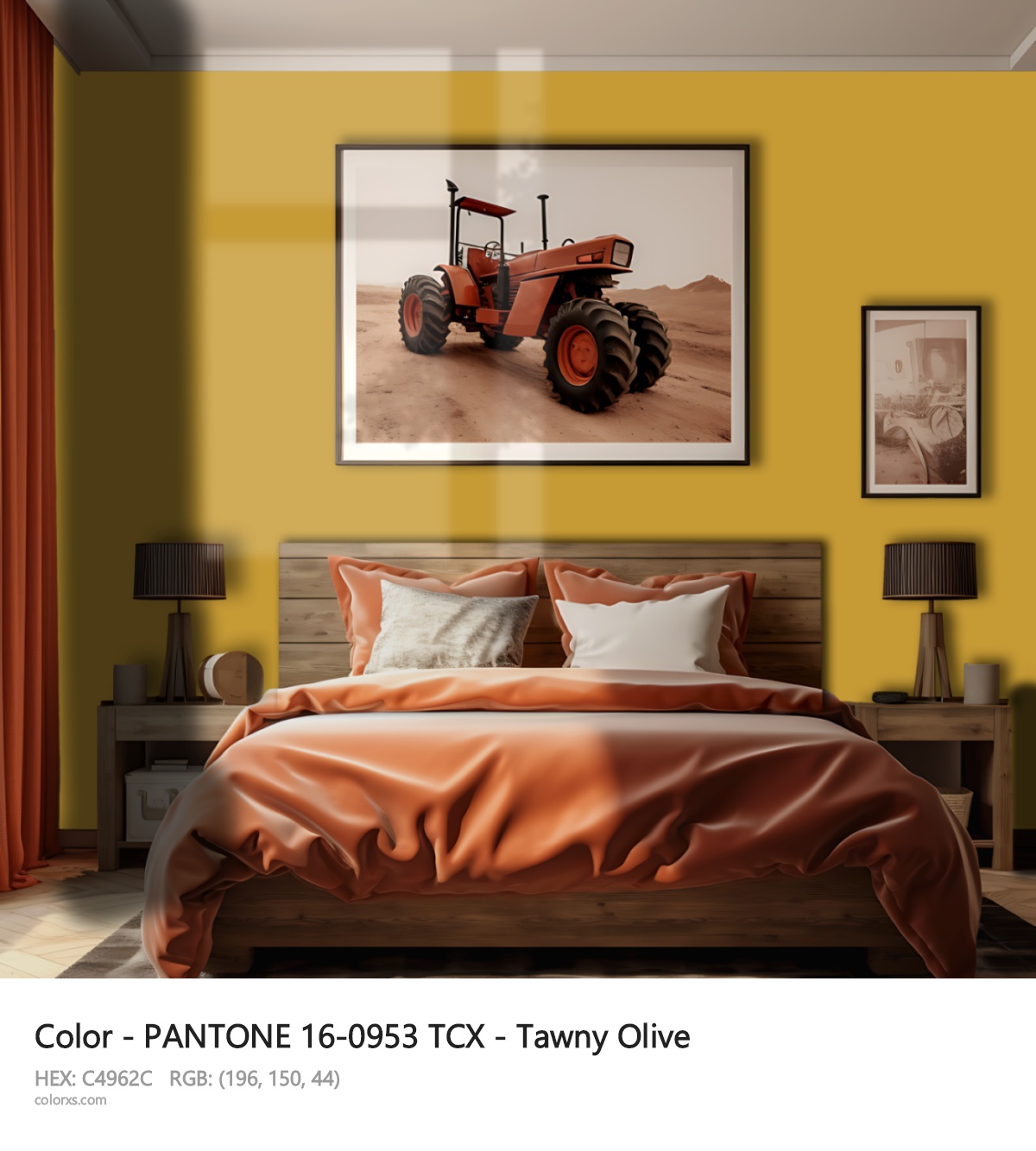 About PANTONE 16-0953 TCX - Tawny Olive color - its meaning and example
