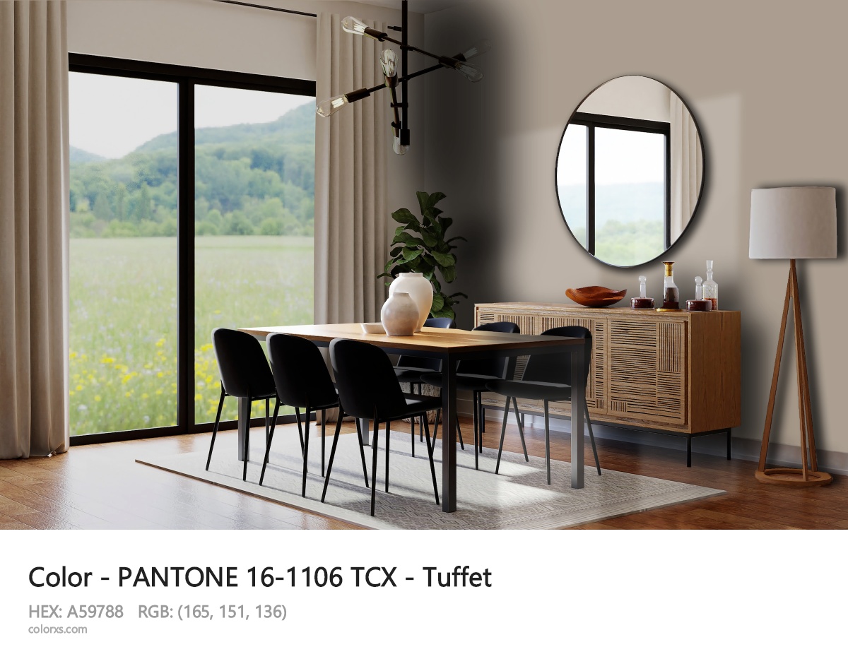PANTONE 16-1106 TCX - Tuffet CMS dining room design