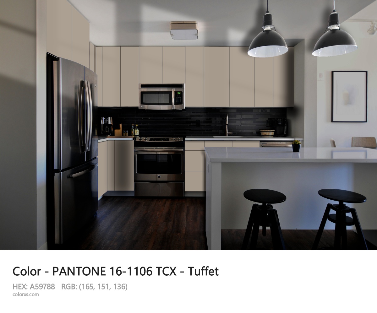PANTONE 16-1106 TCX - Tuffet CMS modular kitchen design