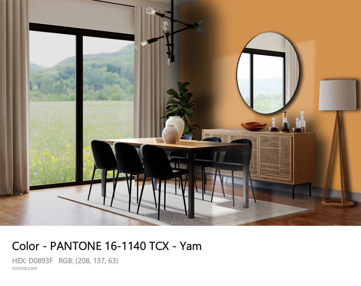 PANTONE 16-1140 TCX - Yam CMS dining room design