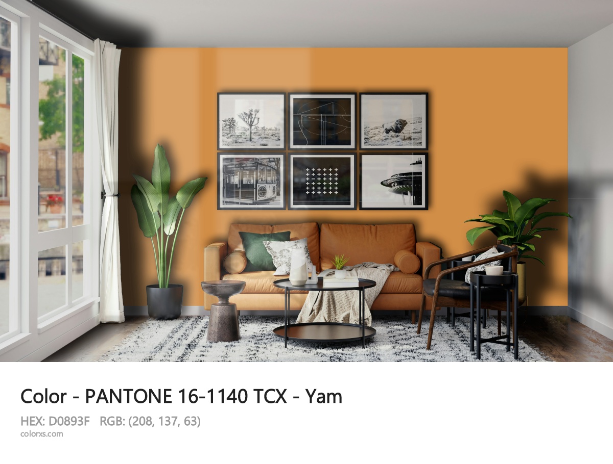 PANTONE 16-1140 TCX - Yam CMS modern minimalist living room interior
