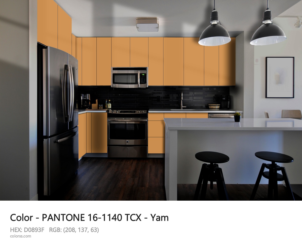 PANTONE 16-1140 TCX - Yam CMS modular kitchen design