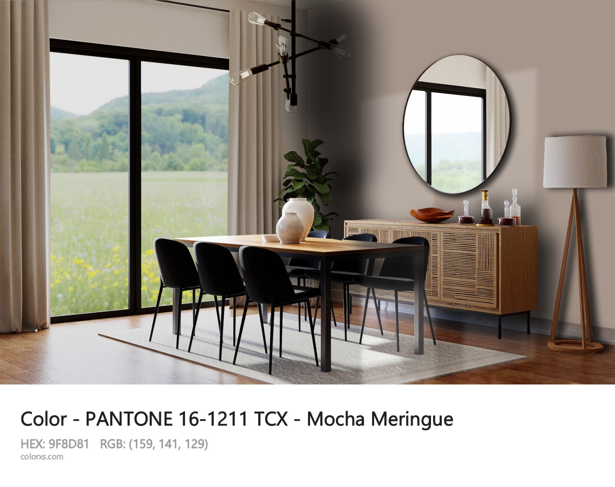 PANTONE 16-1211 TCX - Mocha Meringue CMS dining room design