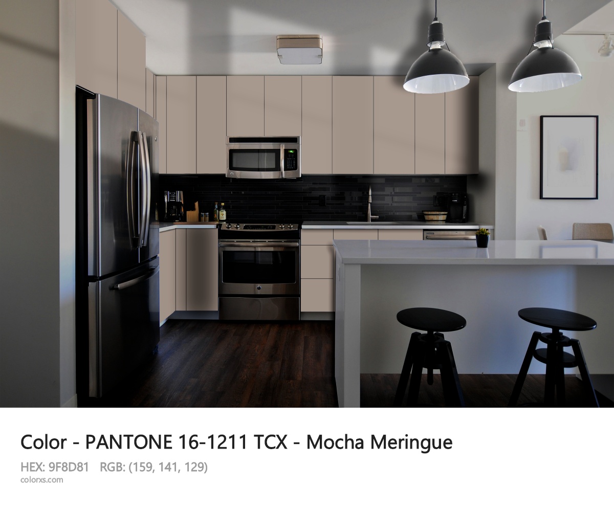PANTONE 16-1211 TCX - Mocha Meringue CMS modular kitchen design