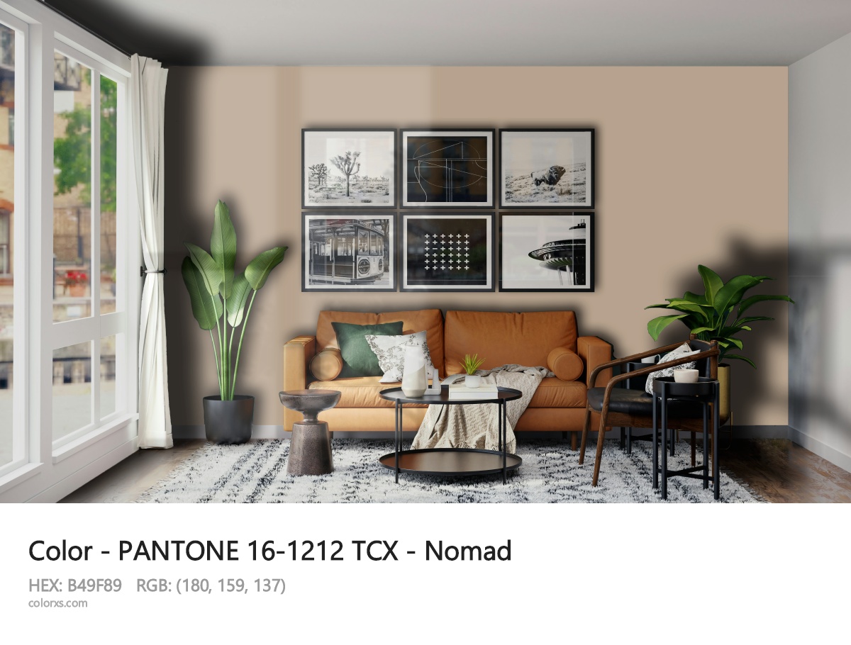 PANTONE 16-1212 TCX - Nomad CMS modern minimalist living room interior
