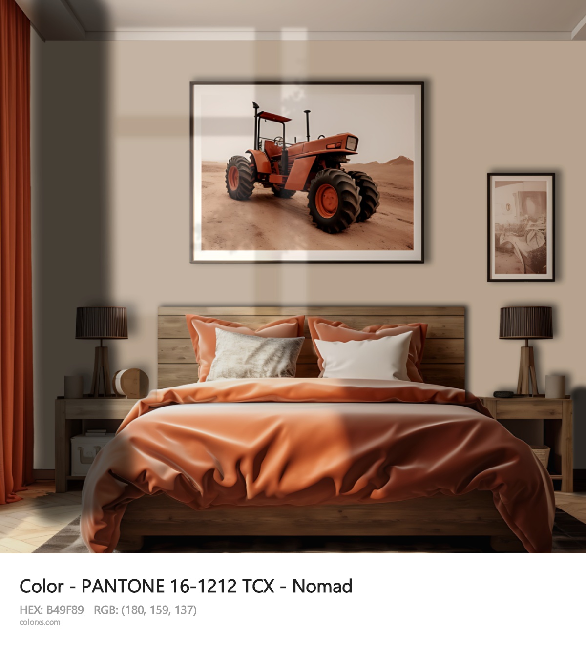 About PANTONE 16-1212 TCX - Nomad color - its meaning and example