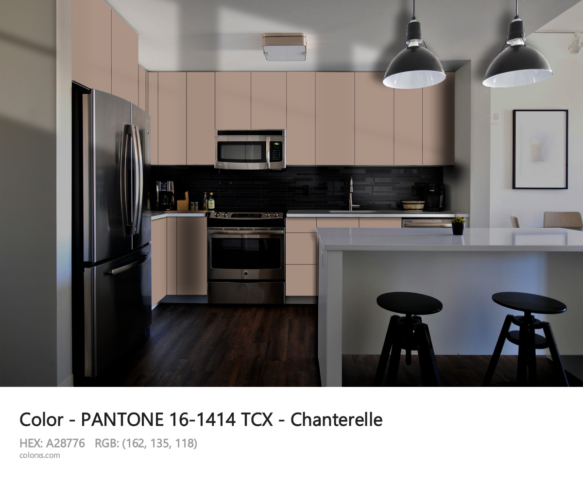 PANTONE 16-1414 TCX - Chanterelle CMS modular kitchen design