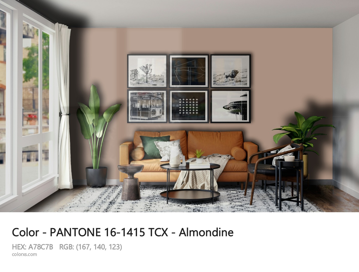 PANTONE 16-1415 TCX - Almondine CMS modern minimalist living room interior