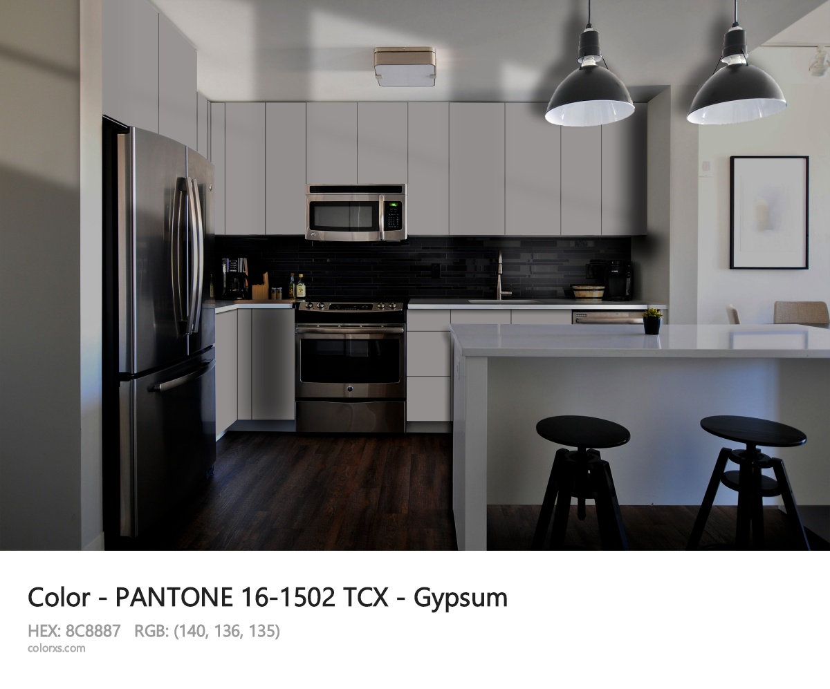 PANTONE 16-1502 TCX - Gypsum CMS modular kitchen design