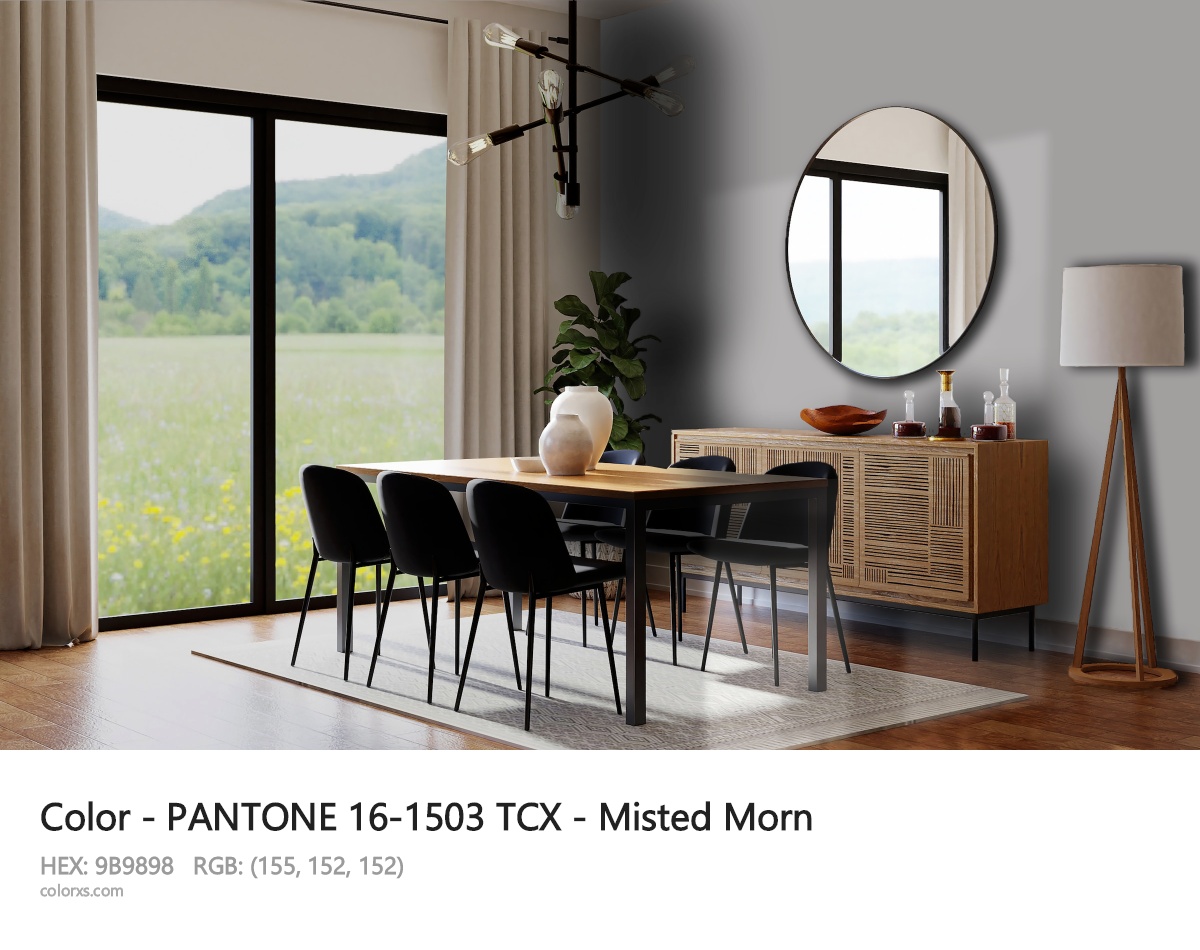 PANTONE 16-1503 TCX - Misted Morn CMS dining room design