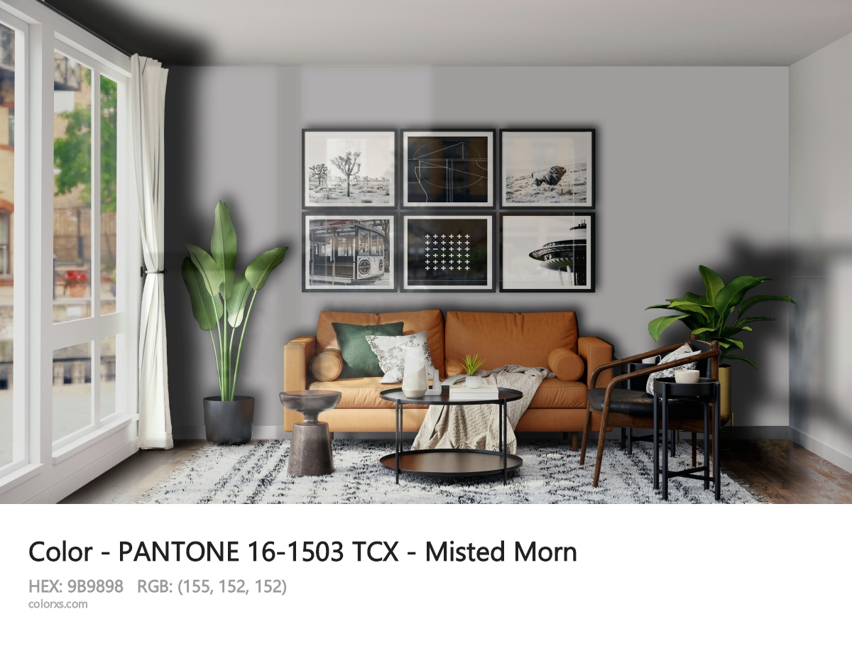 PANTONE 16-1503 TCX - Misted Morn CMS modern minimalist living room interior