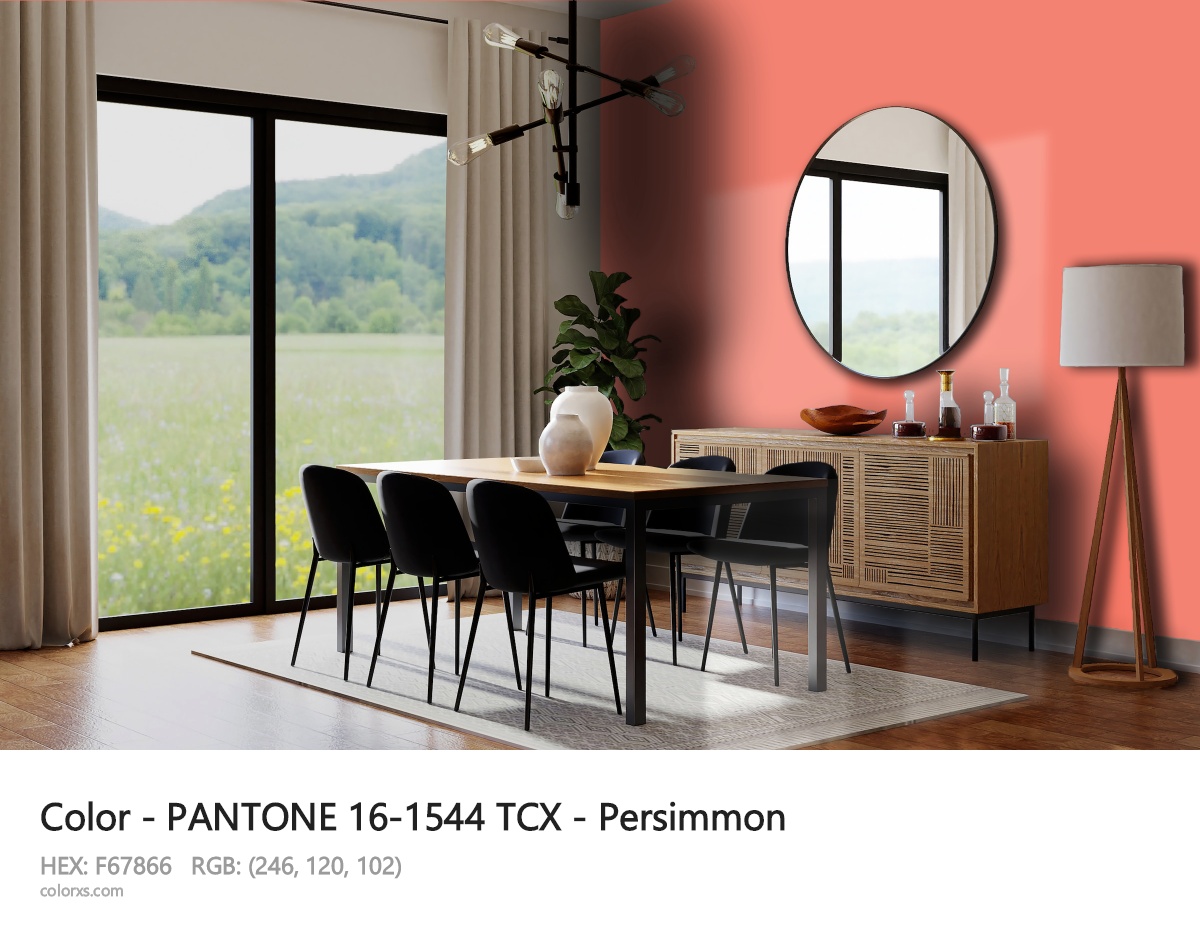PANTONE 16-1544 TCX - Persimmon CMS dining room design