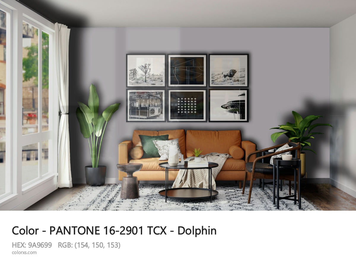 PANTONE 16-2901 TCX - Dolphin CMS modern minimalist living room interior