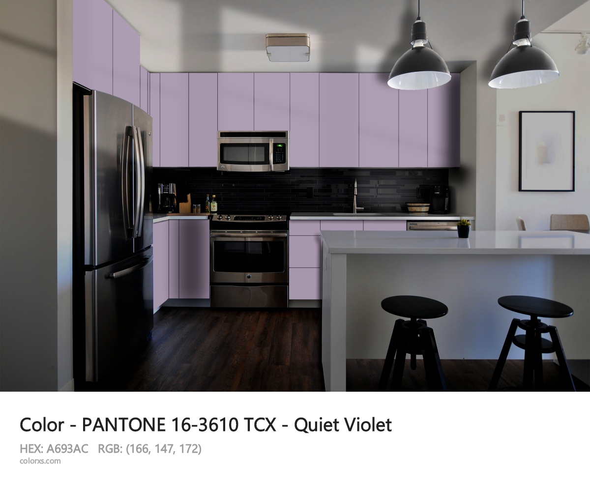 PANTONE 16-3610 TCX - Quiet Violet CMS modular kitchen design