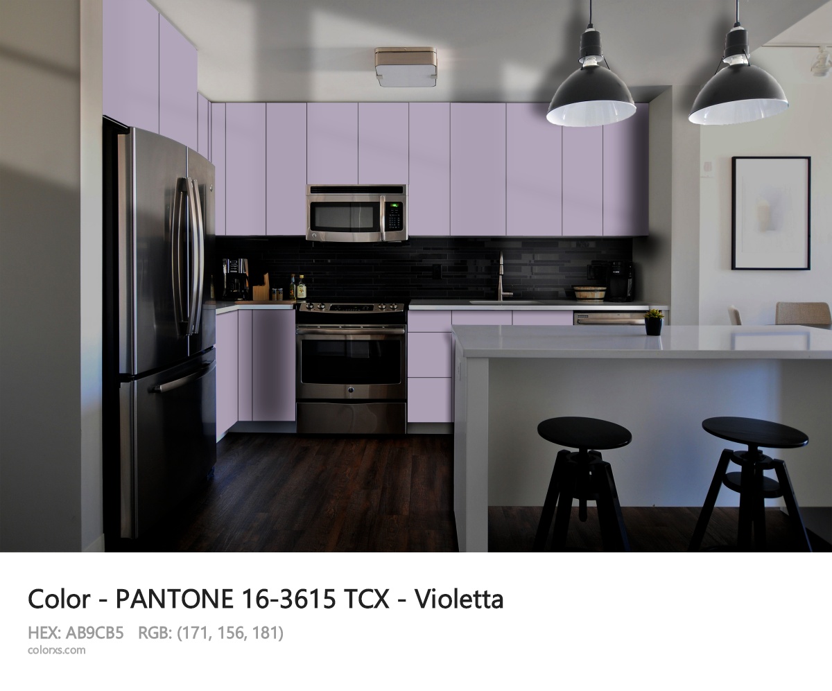 PANTONE 16-3615 TCX - Violetta CMS modular kitchen design