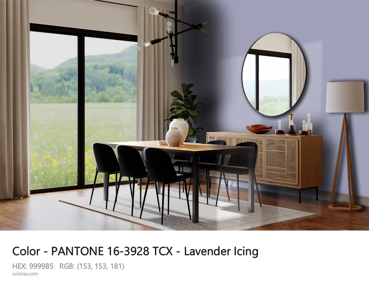 PANTONE 16-3928 TCX - Lavender Icing CMS dining room design