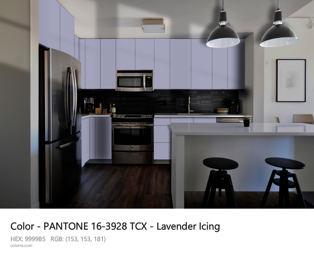 PANTONE 16-3928 TCX - Lavender Icing CMS modular kitchen design