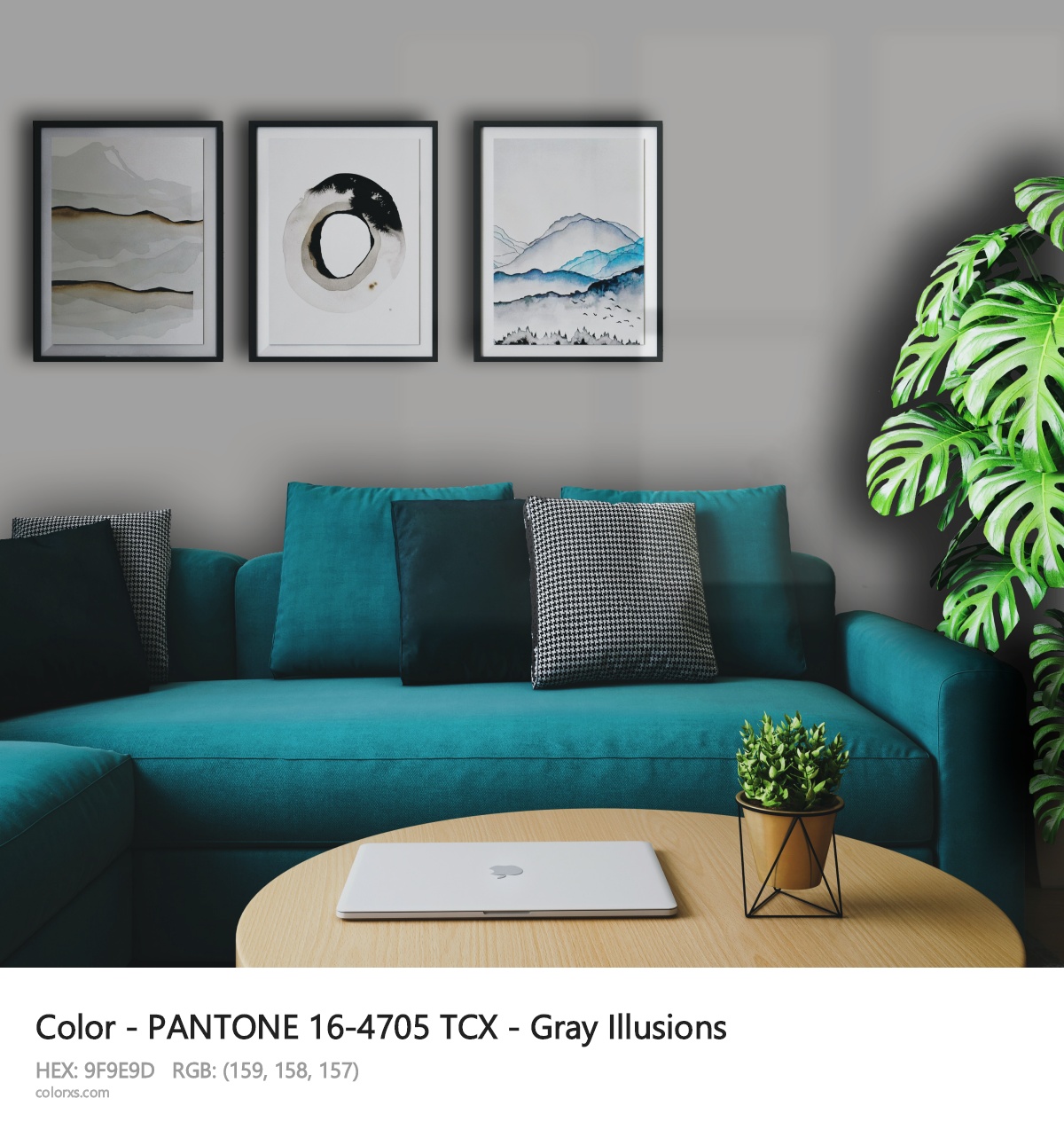 About PANTONE 16-4705 TCX - Gray Illusions color - its meaning and example
