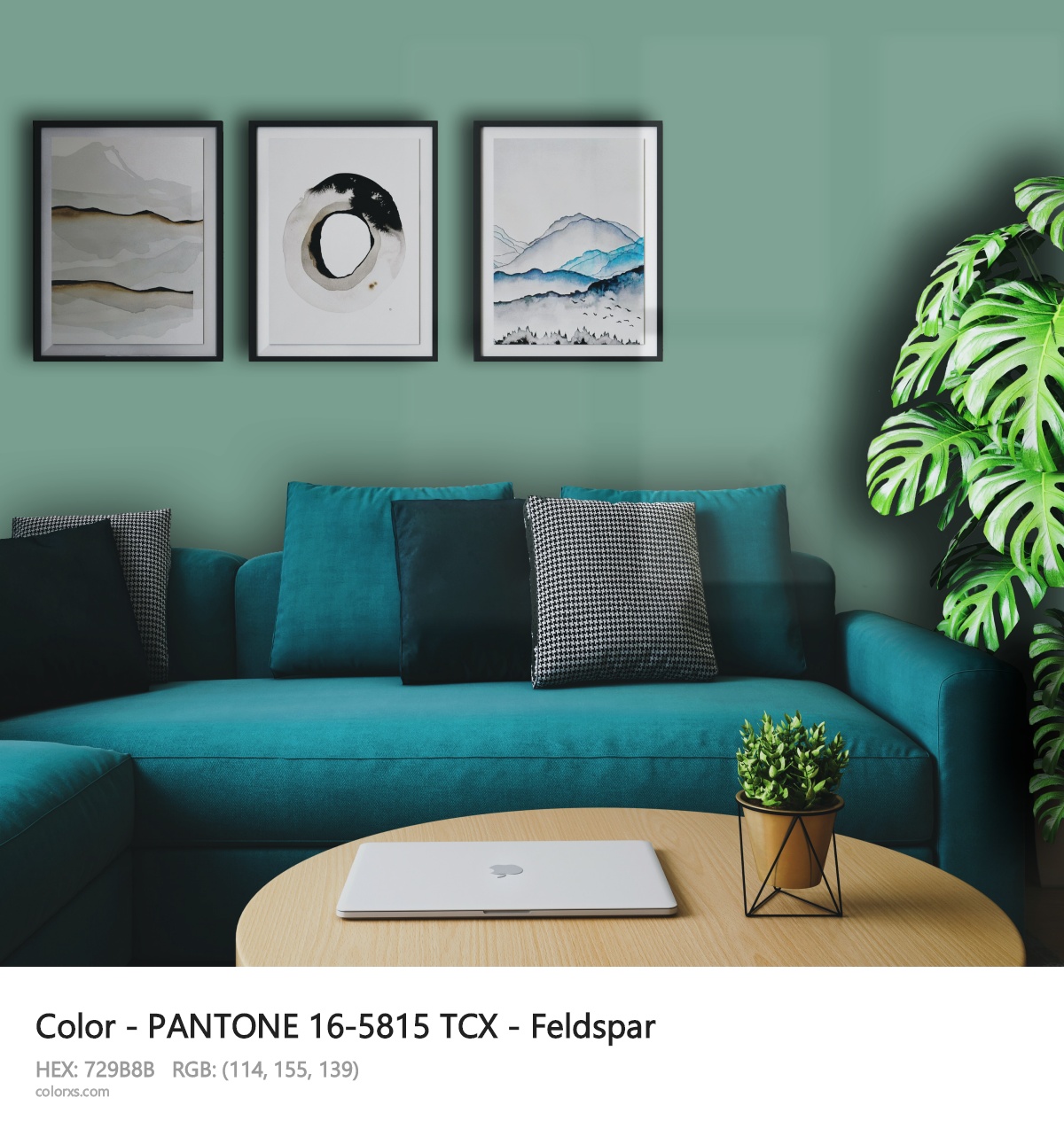 About PANTONE 16-5815 TCX - Feldspar color - its meaning and example