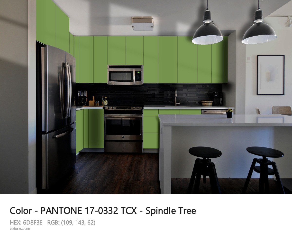 PANTONE 17-0332 TCX - Spindle Tree CMS modular kitchen design
