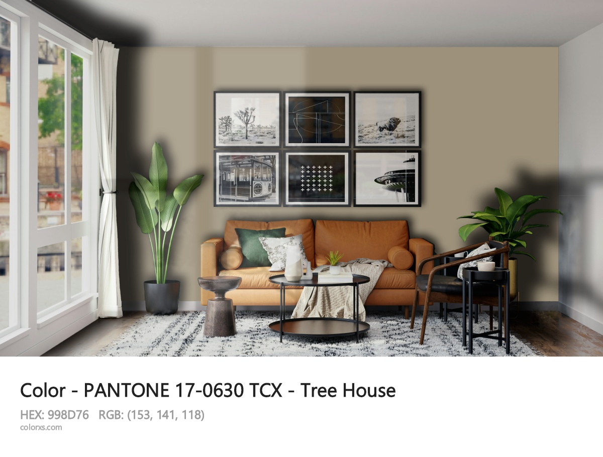 PANTONE 17-0630 TCX - Tree House CMS modern minimalist living room interior