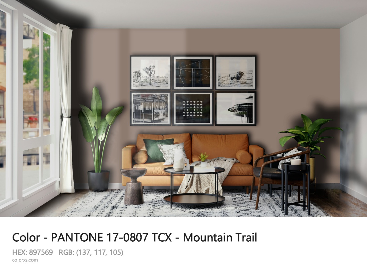 PANTONE 17-0807 TCX - Mountain Trail CMS modern minimalist living room interior
