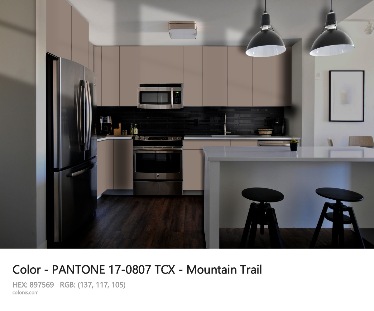 PANTONE 17-0807 TCX - Mountain Trail CMS modular kitchen design