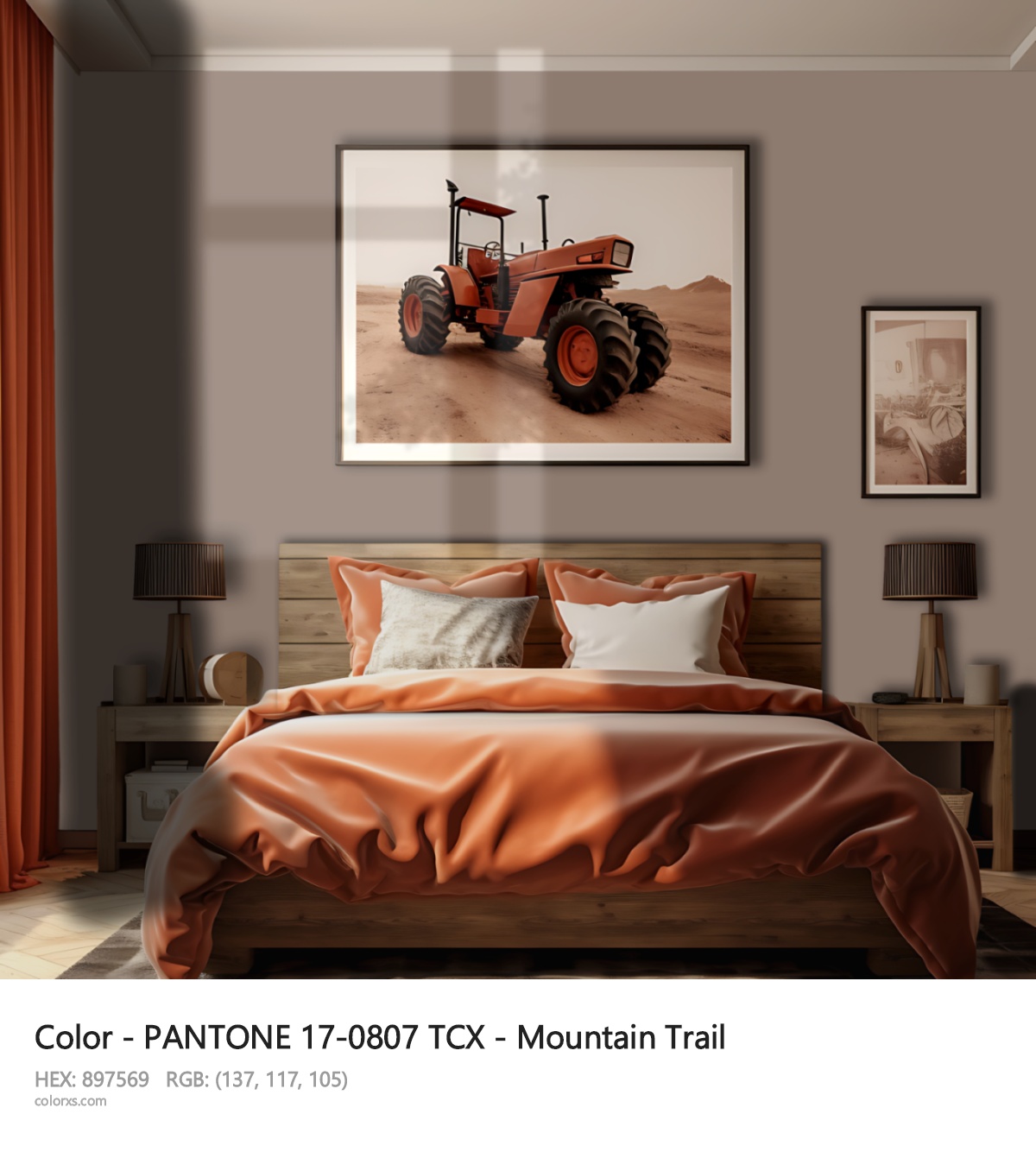 About PANTONE 17-0807 TCX - Mountain Trail color - its meaning and example