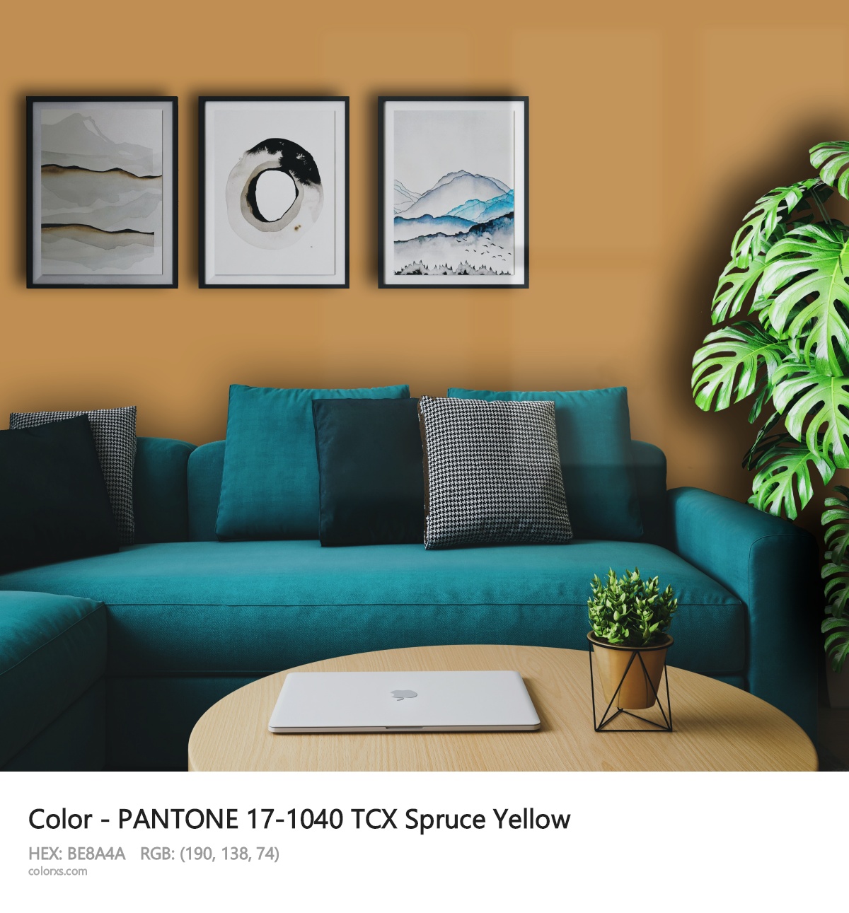About PANTONE 17-1040 TCX Spruce Yellow color - its meaning and example