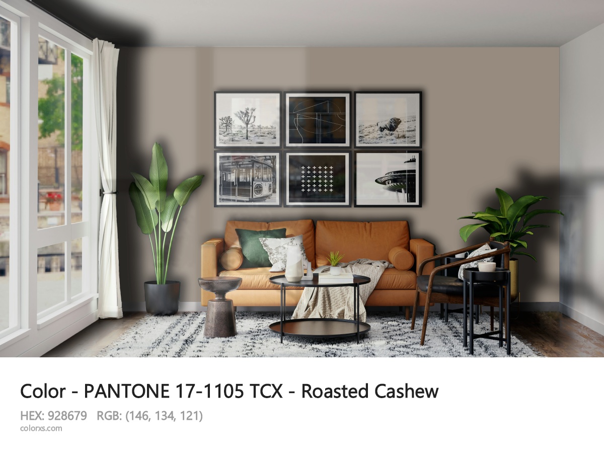 About PANTONE 17-1105 TCX - Roasted Cashew color - its meaning and example