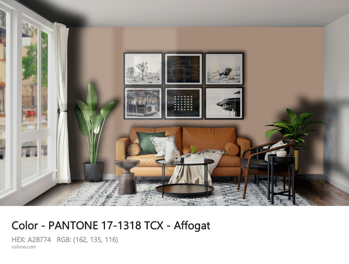 PANTONE 17-1318 TCX - Affogat CMS modern minimalist living room interior