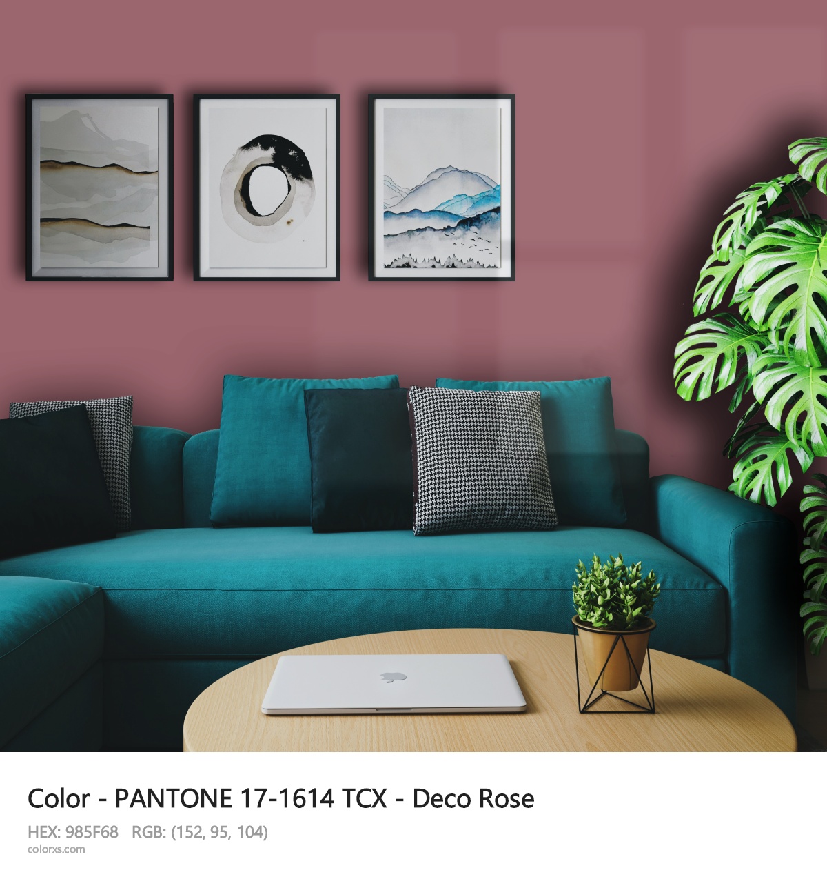 PANTONE 17-1614 TCX - Deco Rose CMS cozy coffee corner interior