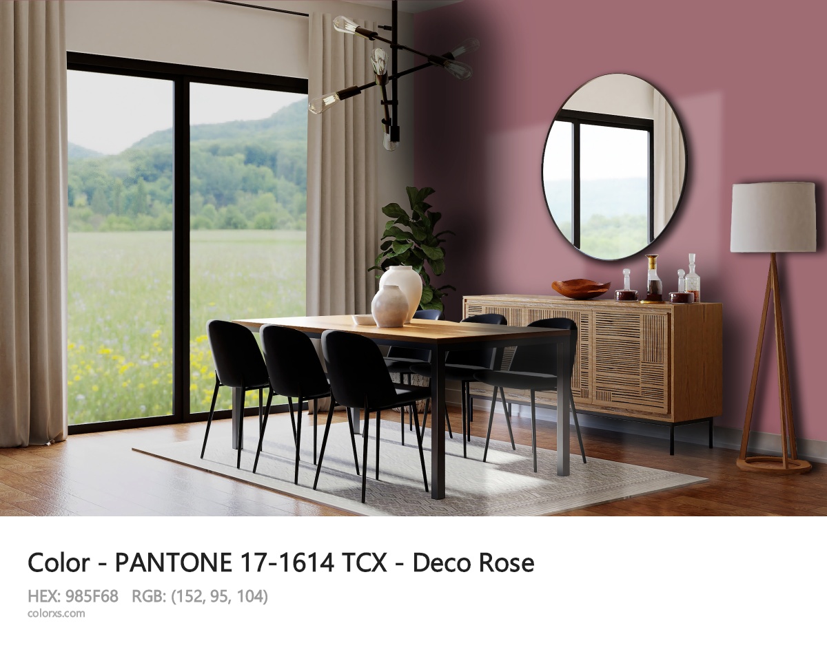 PANTONE 17-1614 TCX - Deco Rose CMS dining room design